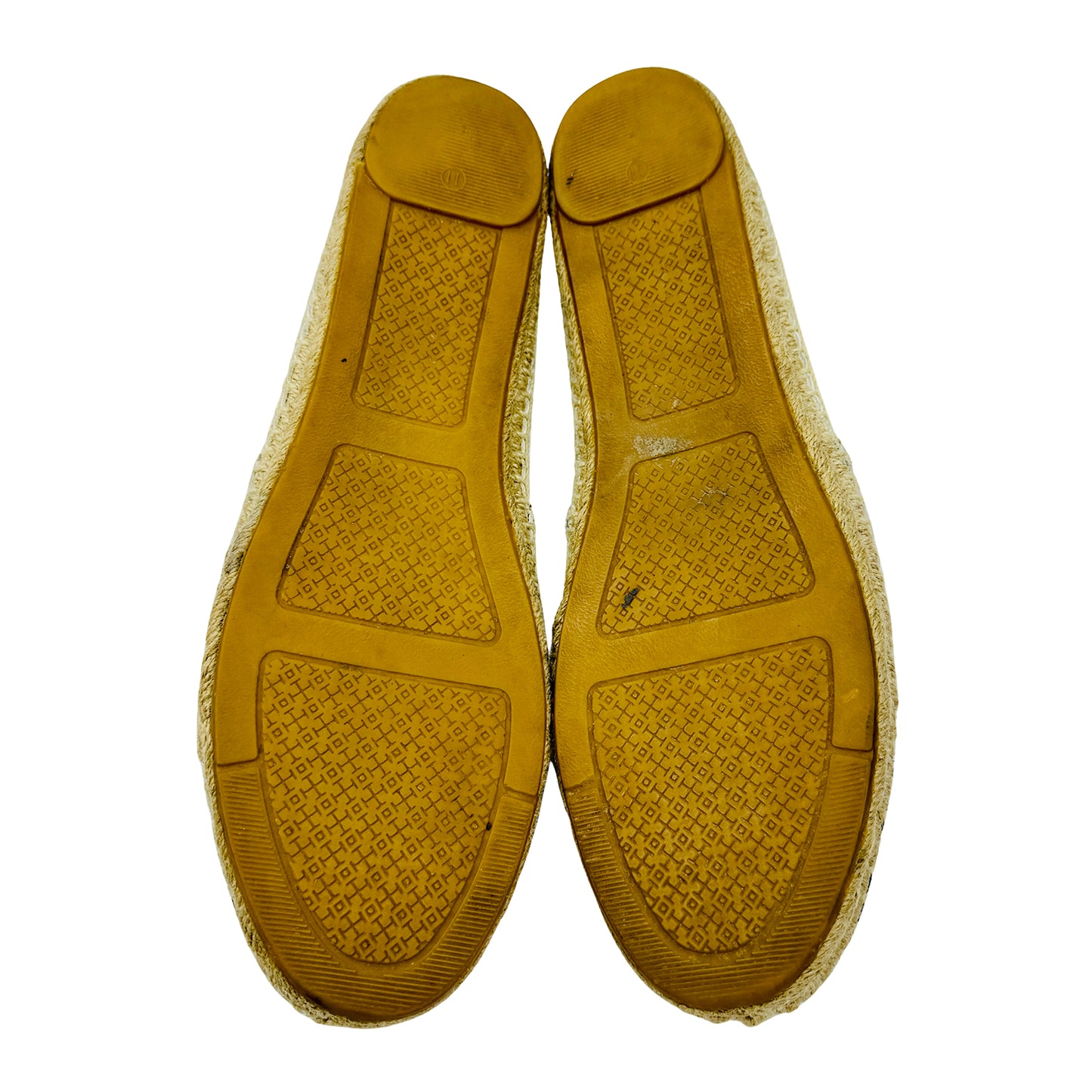 Tory Burch Off-White Cap-Toe Espadrille Shoes (Size 41)