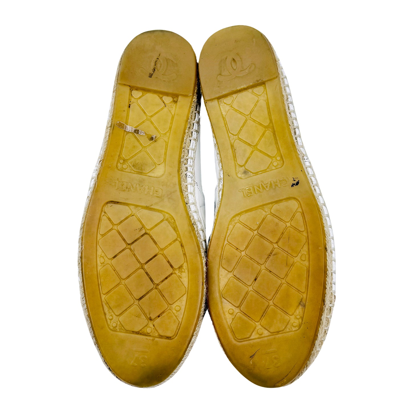 Chanel Women's White Espadrilles (Size 37)