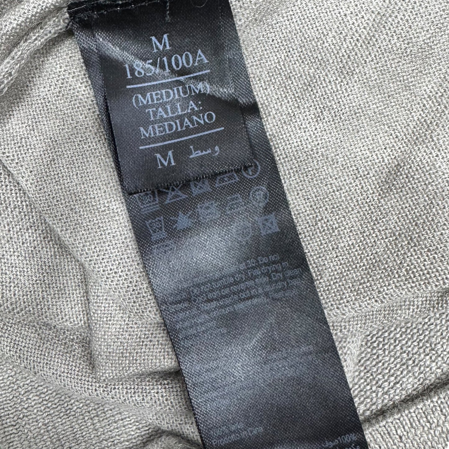 AllSaints Mode Merino Crew Neck Light Grey Sweater (Size Small)