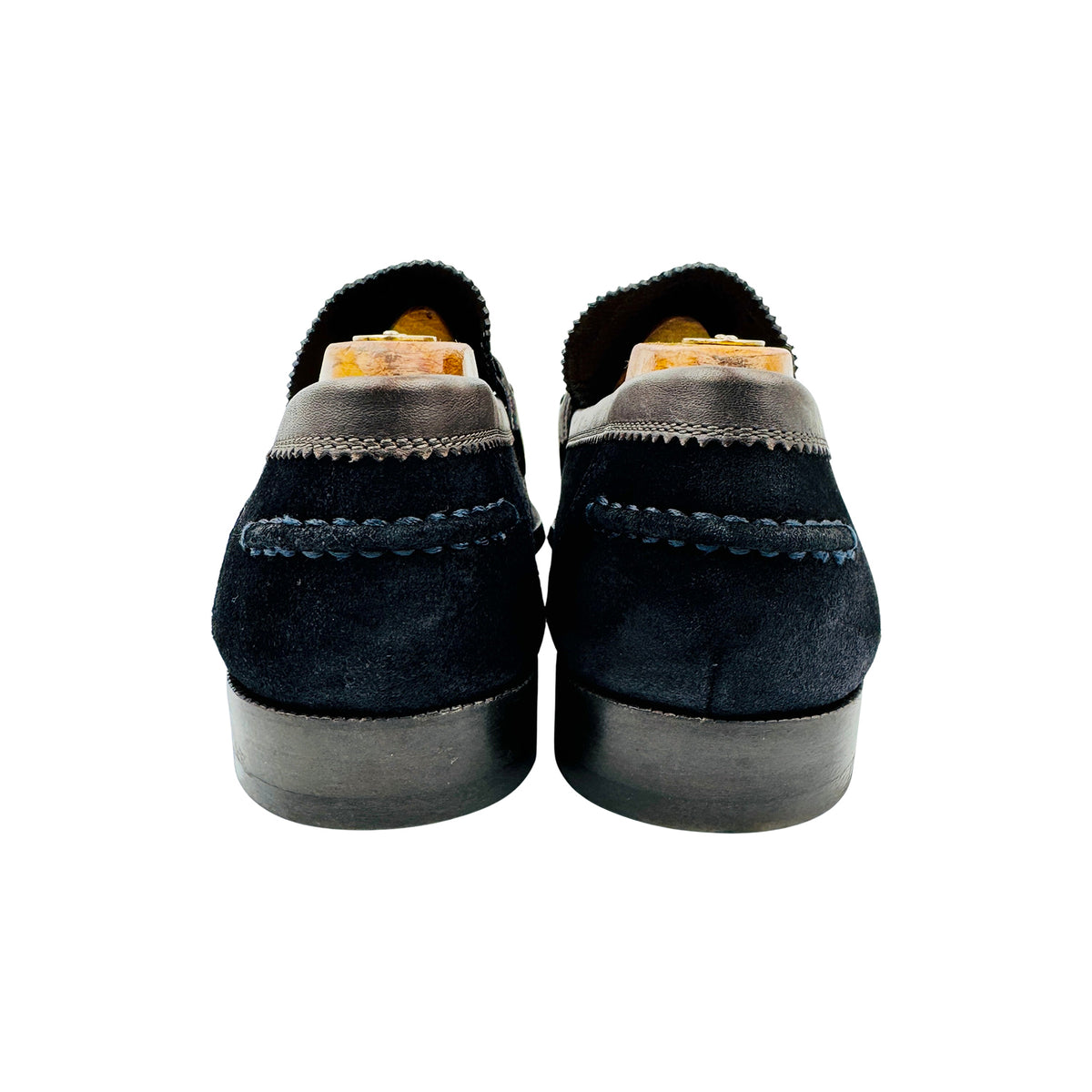 Louis Vuitton Major Suede Leather Navy Blue Loafers (Size 42.5)