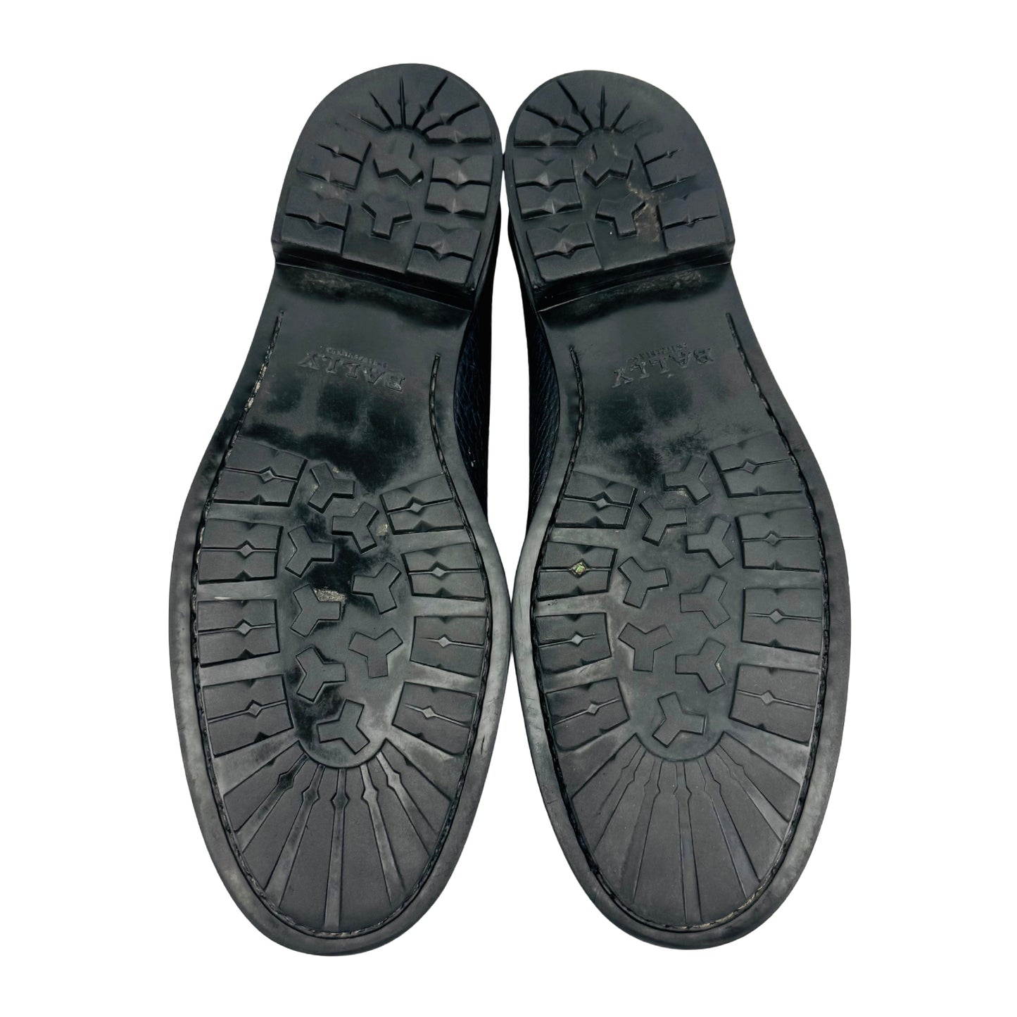 Bally Men's Black Pebbled Leather Loafers (Size 42.5/43)