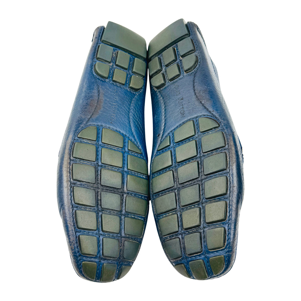 Louis Vuitton Monte Carlo Blue Leather Loafers (Size 42)