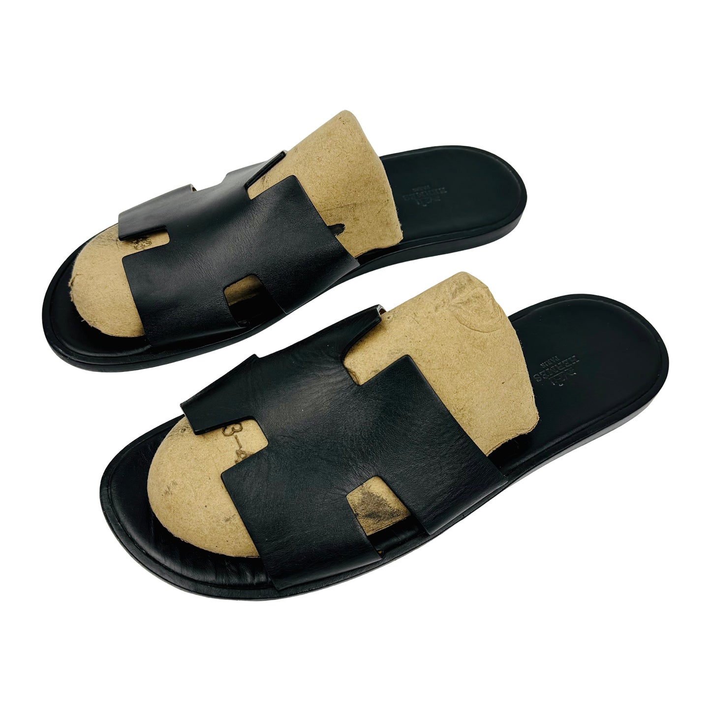 Hermès Izmir Black Sandal Slippers (Size 45/46)