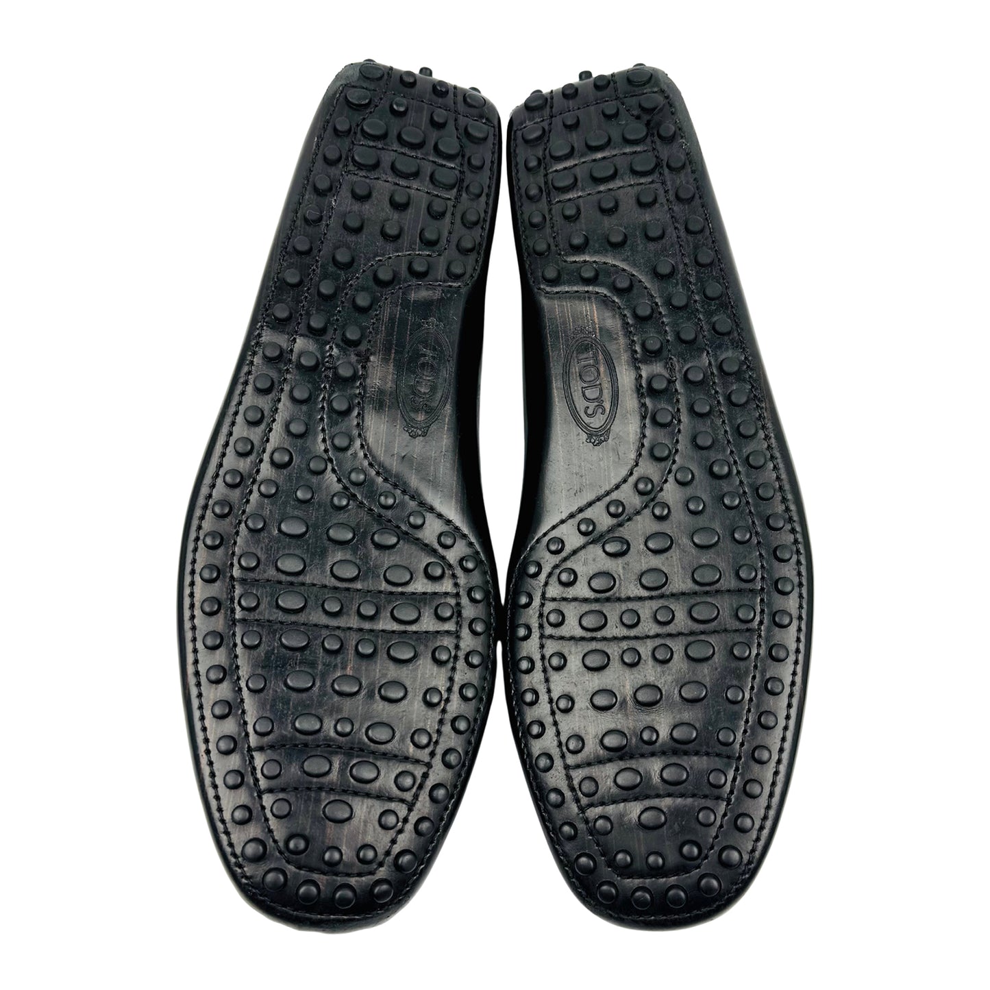 Tod's Brown Wooden Texture Patent Leather Loafers (Size 41/41.5)