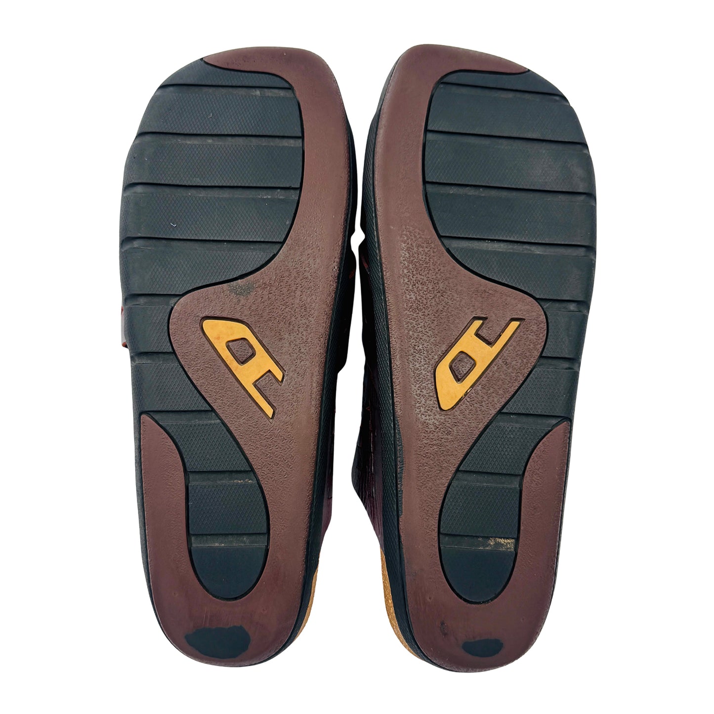 Diesel Men's Burgundy Leather Slippers (Size 44.5/45)