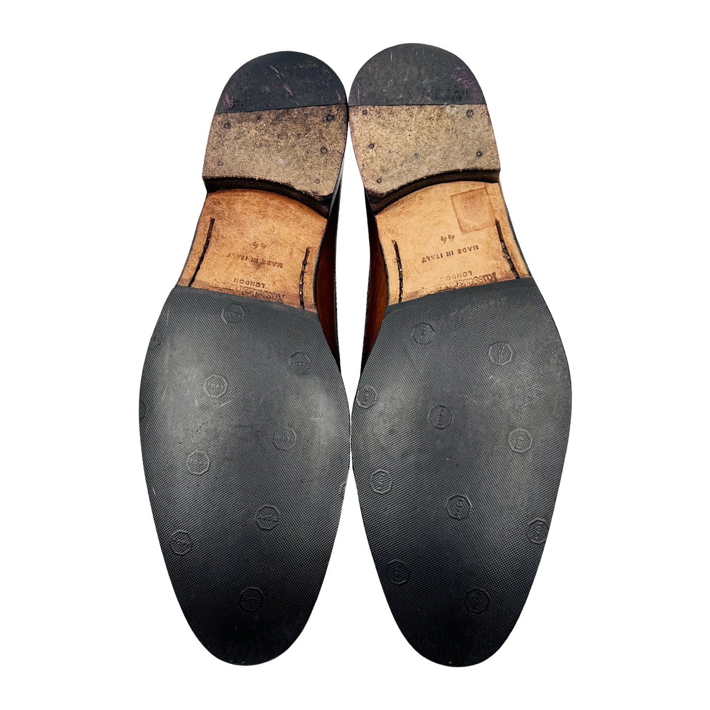 Russel & Bromley Brown Leather Wingtip Loafers (Size 44)