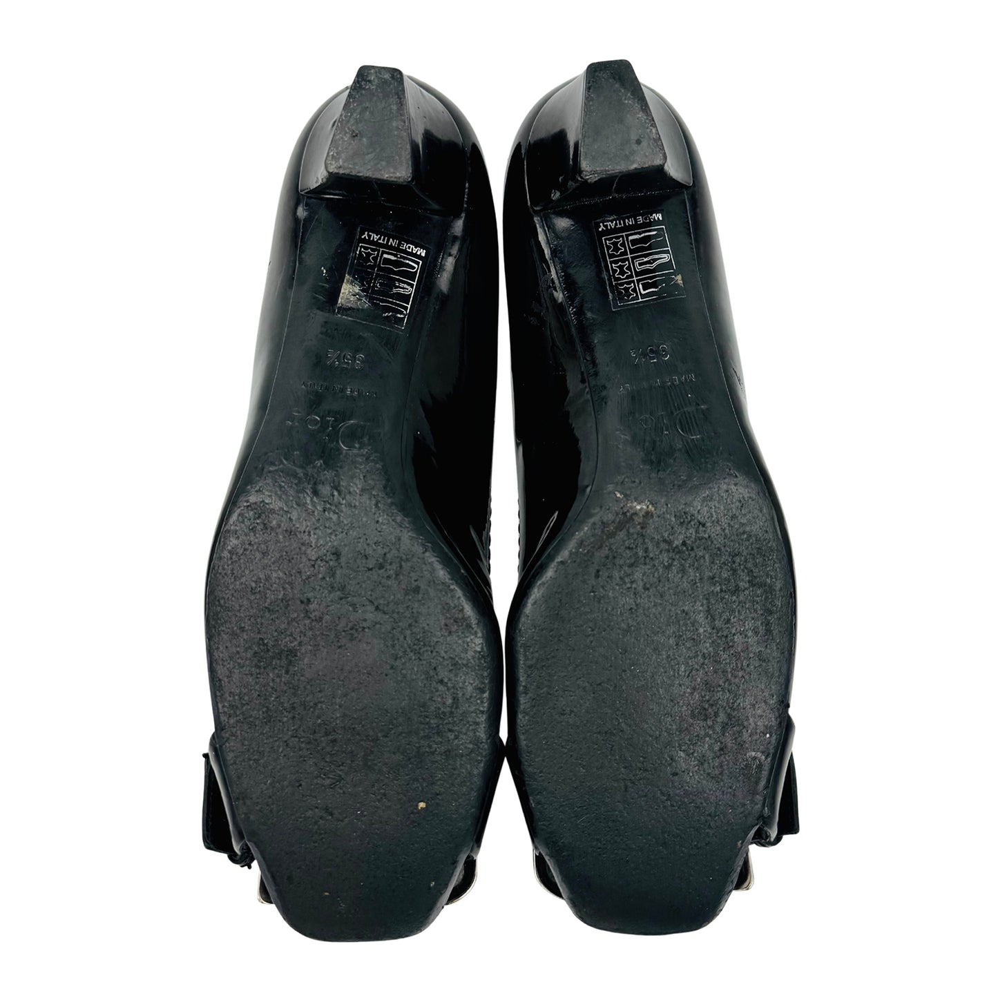 Christian Dior Women's Black Patent Leather Pumps (Size 35.5)