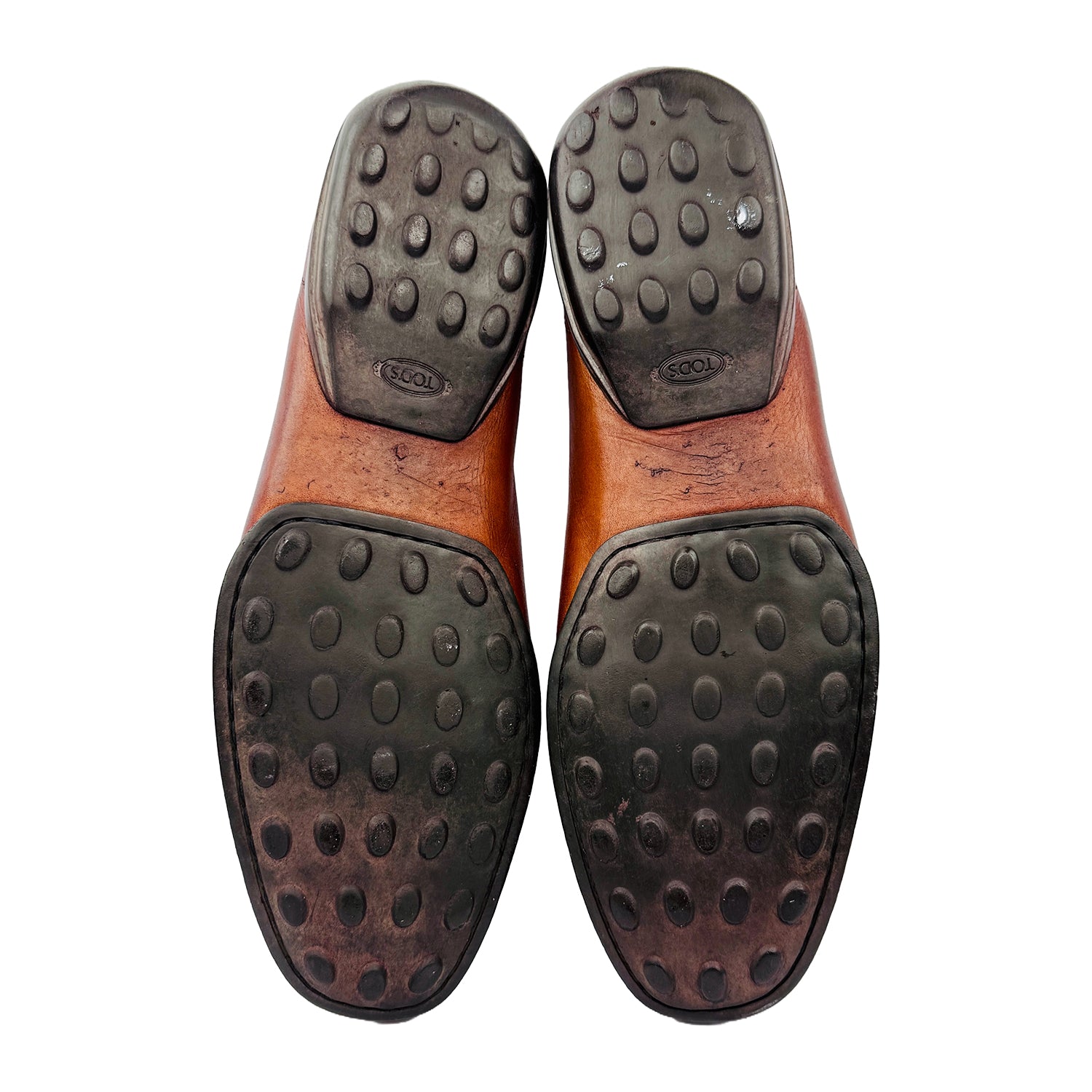 Outsole image of Tod's Men's Gommino Brown Leather Loafers (Size 43)