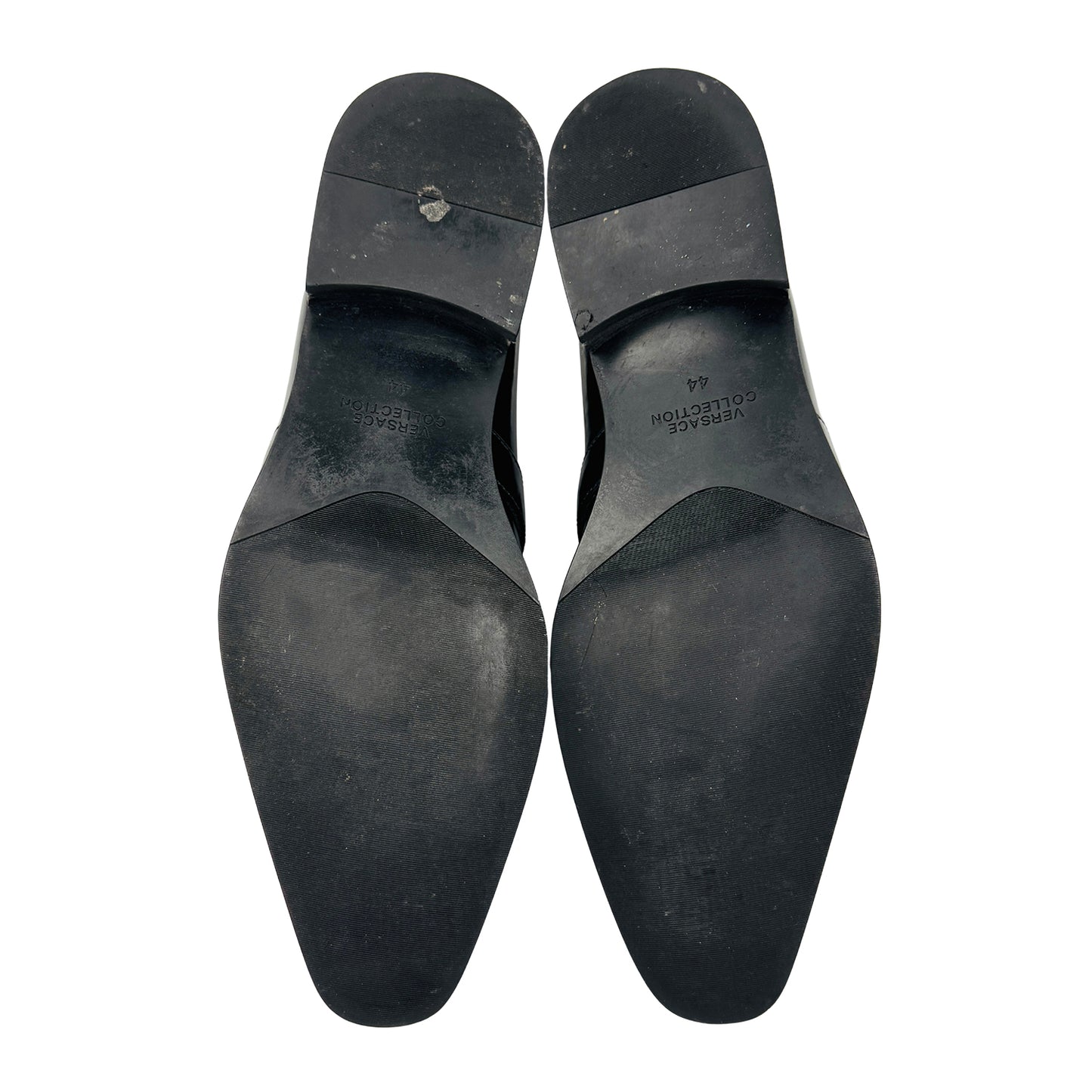 Versace Collection Men's Black Polished Leather Loafers (Size 44)
