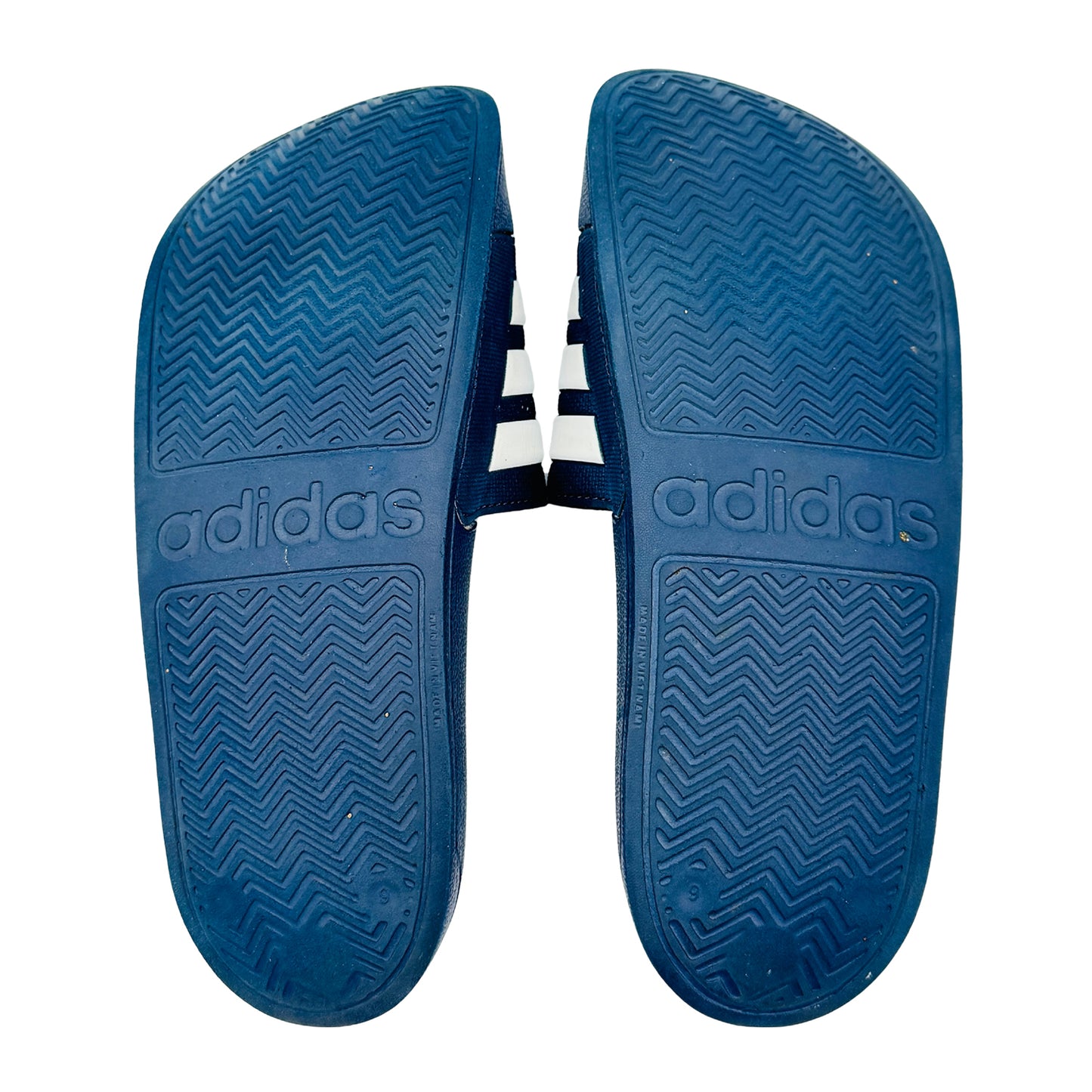 Adidas Men's Adilette 'Navy White' Slides (Size 43) - AQ1703