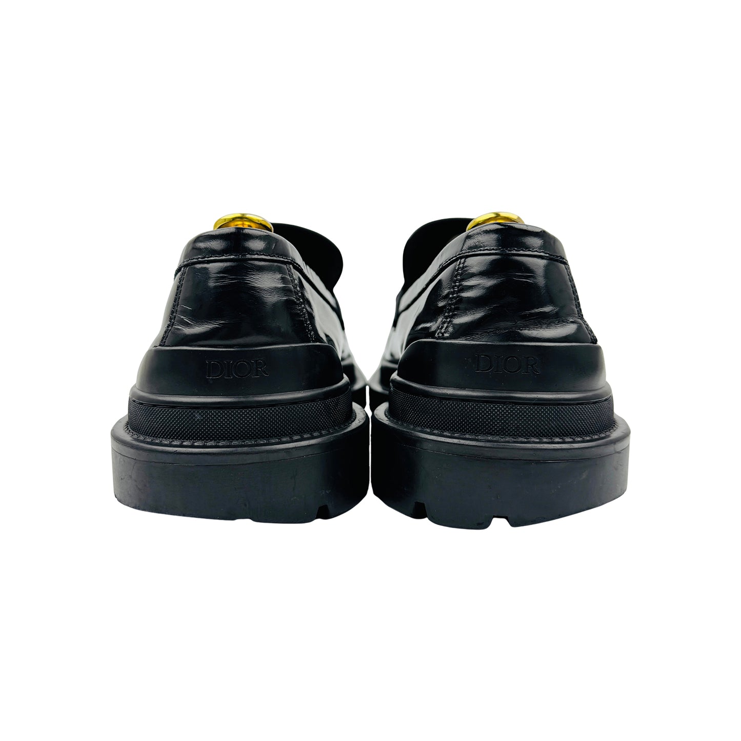 Dior x Stussy Black Leather Loafers (Size 43)