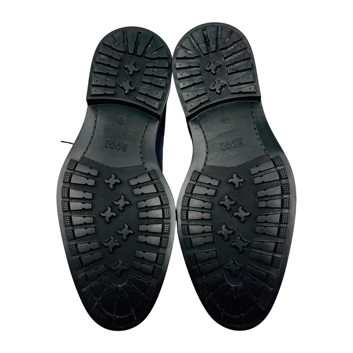 Hugo Boss Men's Navy Blue Derby Shoes (Size 41)