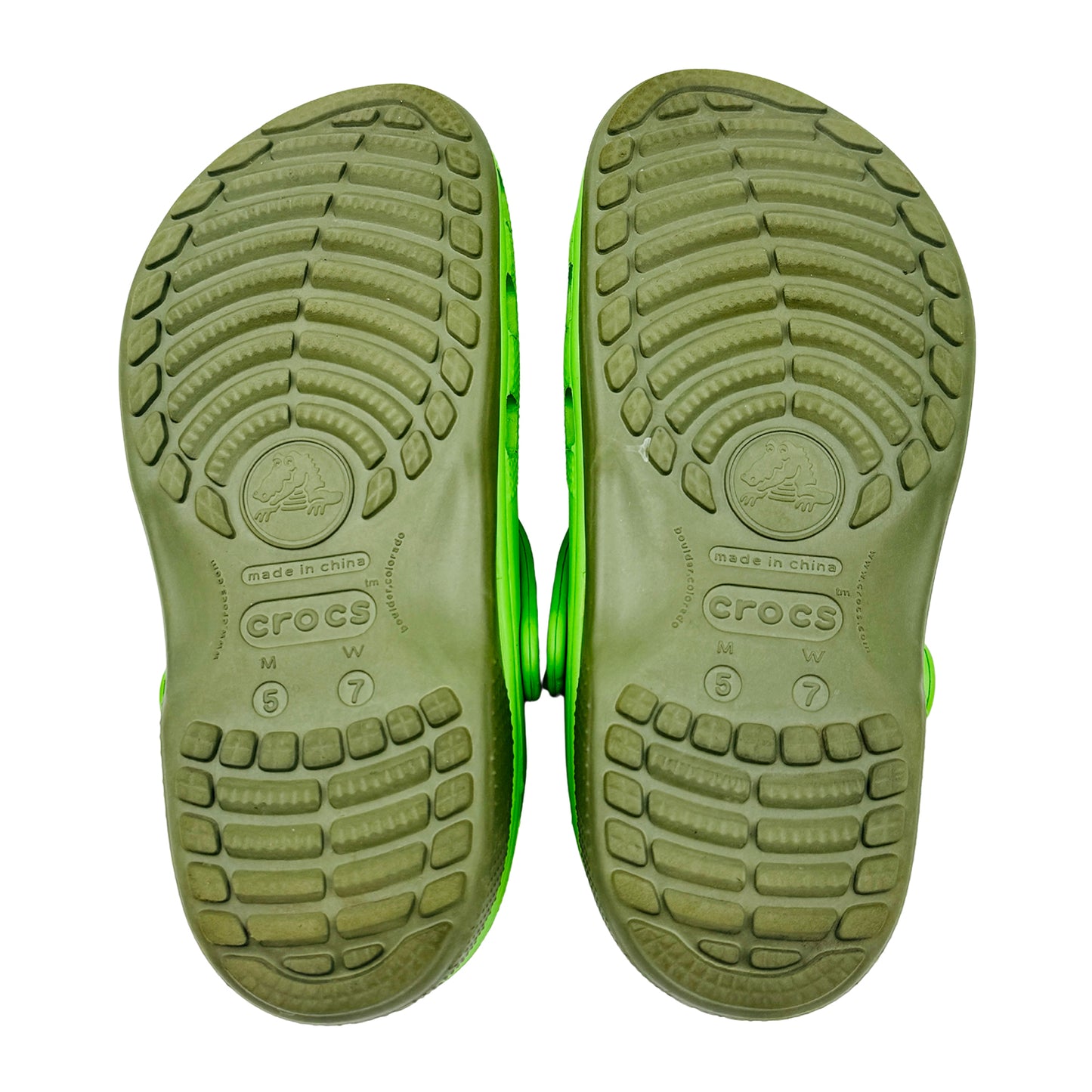 Crocs Classic Volt Green Foam Clogs (Size 37/38)