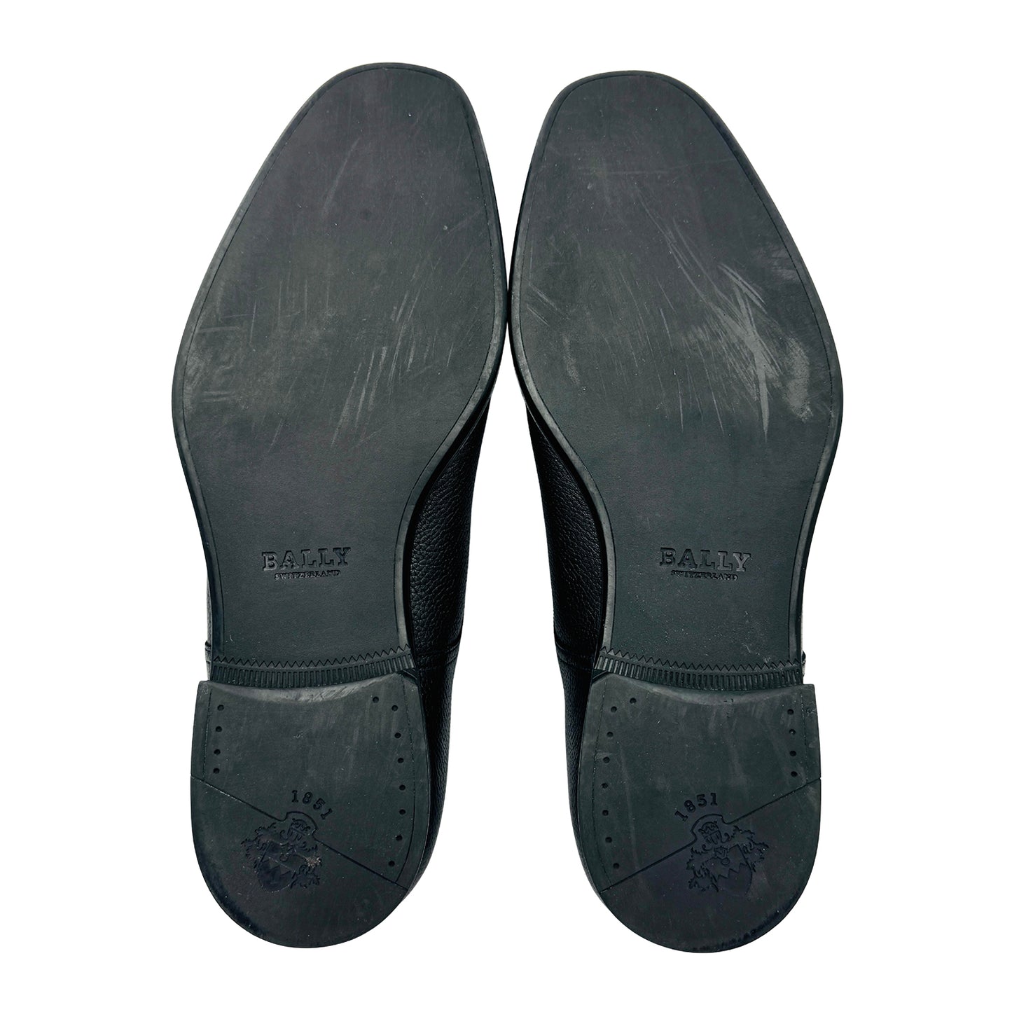 Bally Men's Black Derby Leather Oxford Shoes (Size 41)