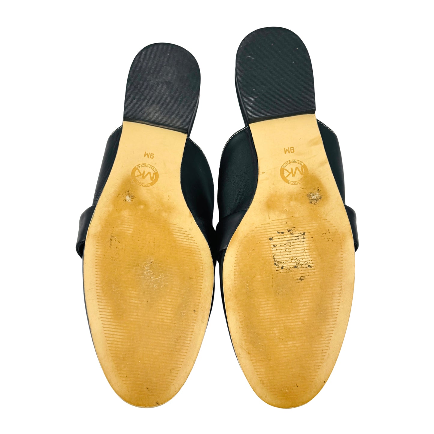 Michael Kors Tilly Black Leather Mules (Size 39)