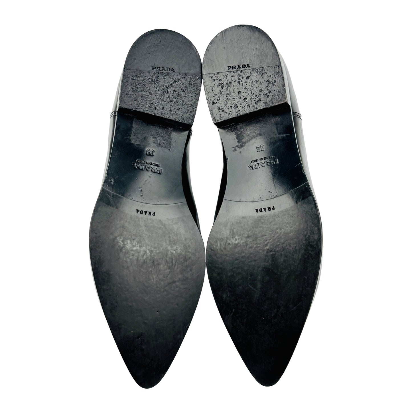 Prada Black Polished Leather Chelsea Boots (Size 38/38.5)