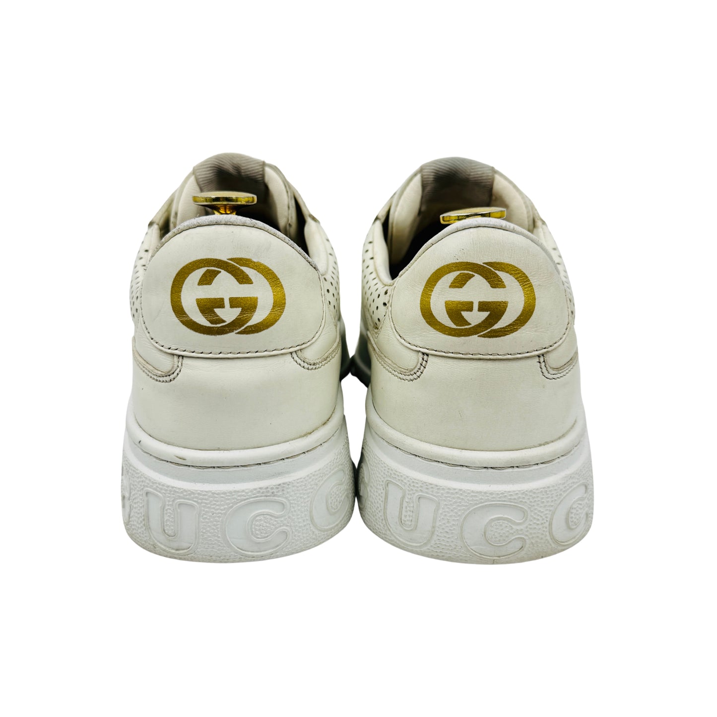 Gucci Men's Off-White Low-Top Sneakers (Size 42)