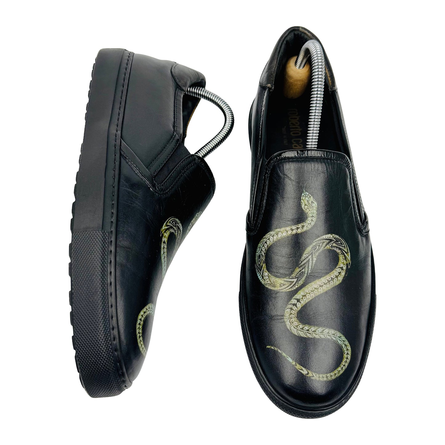 Roberto Cavalli Snake Embossed Leather Shoes (Size 42.5)