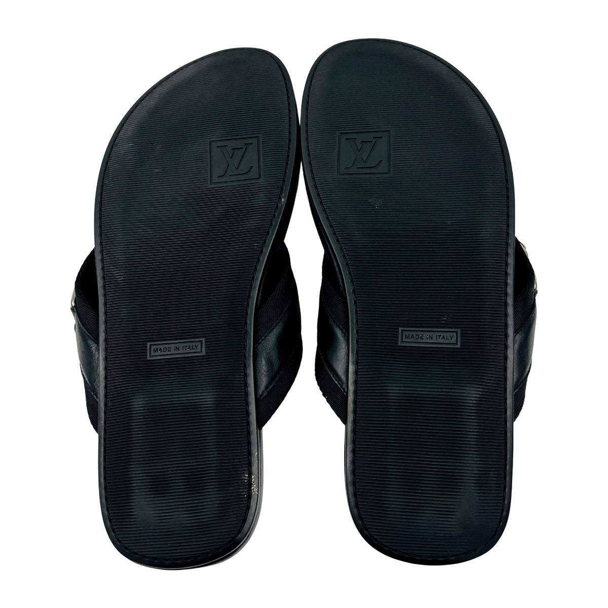 Louis Vuitton Atoll Black Thong Slides (Size 43/43.5)