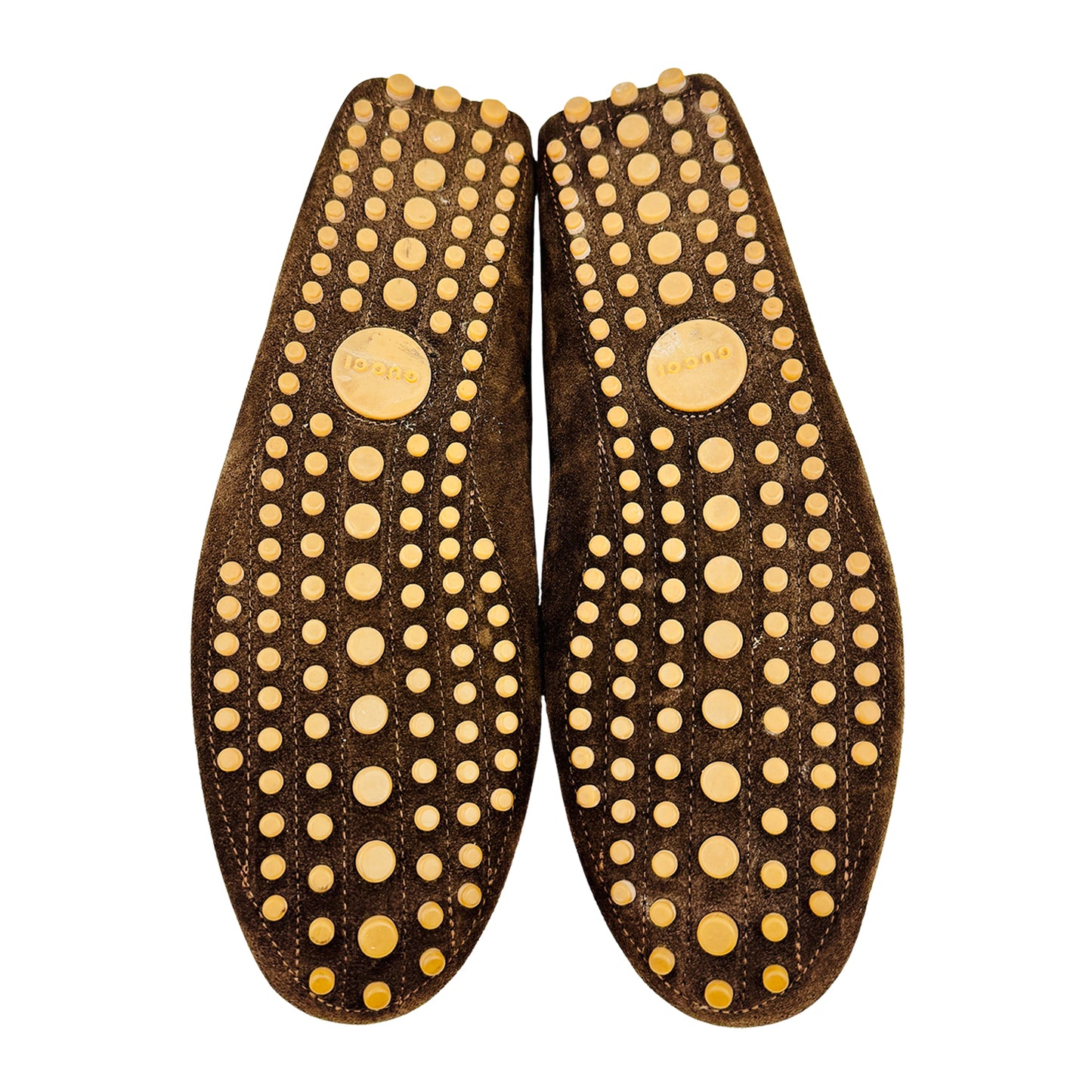 Gucci Web Trim Suede Driving Loafers (Size 40/40.5)