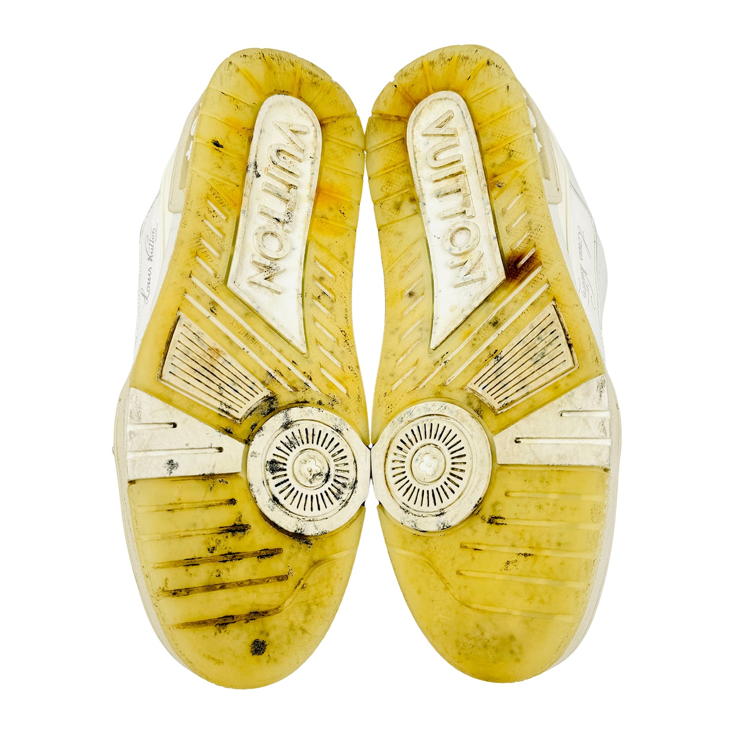 Louis Vuitton Men's White Low Top Trainers (Size 41.5)