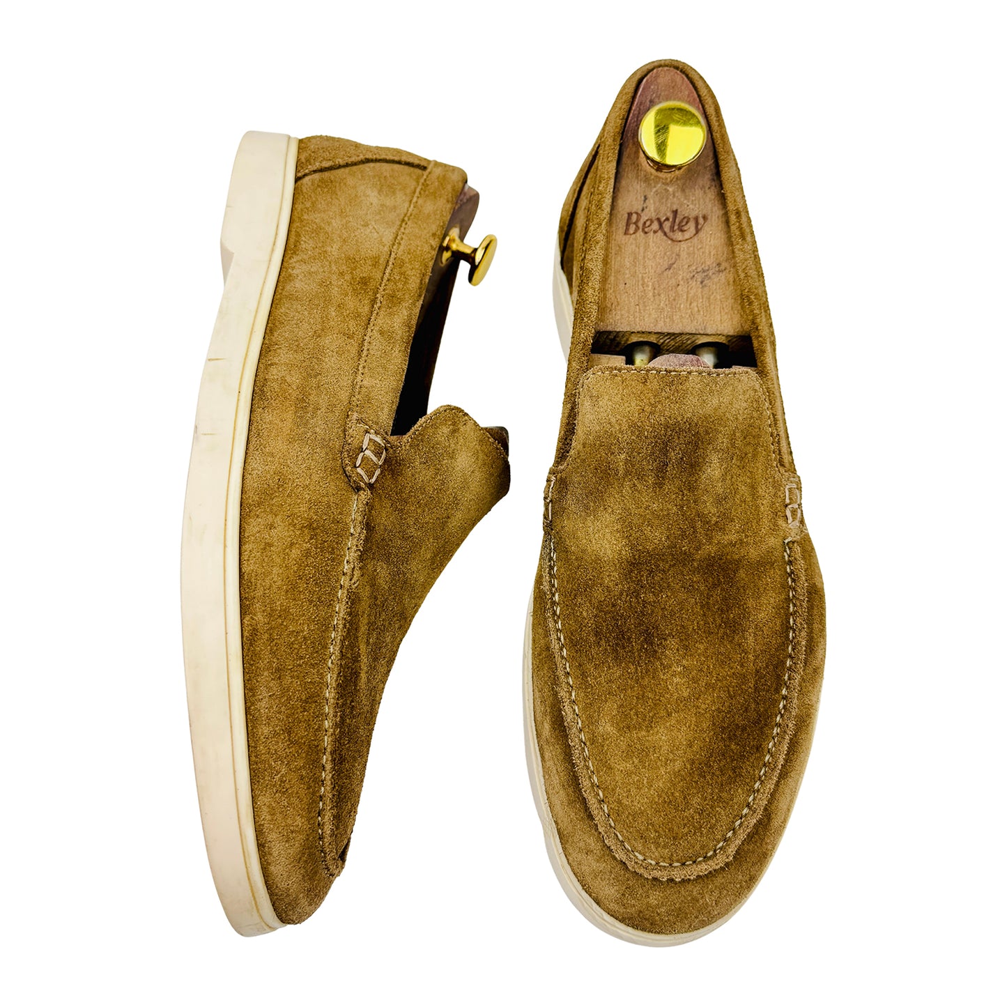 Zara Men's Brown Suede Loafers (Size 43)