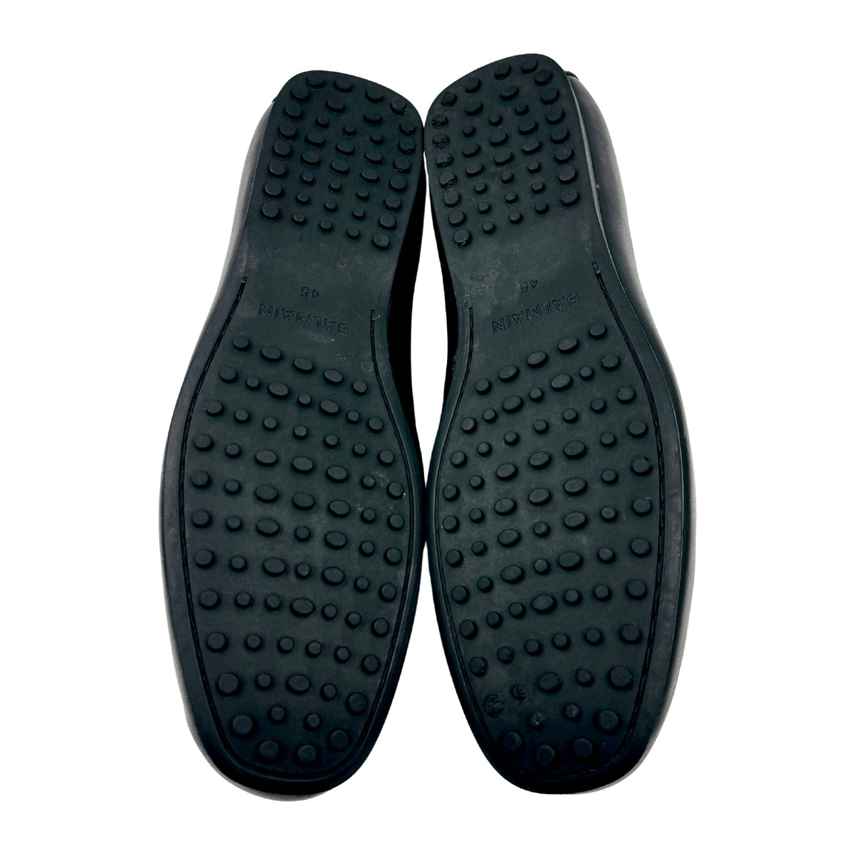 Balmain Men's Monogram Leather B Buckle Loafers (Size 45)