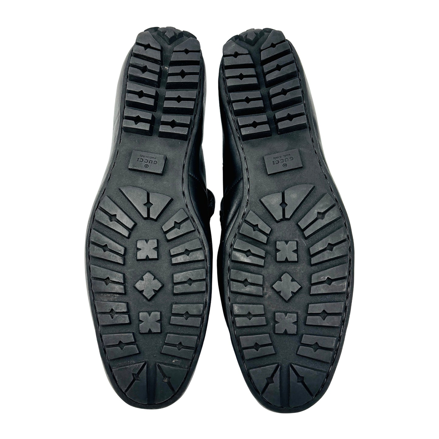 Gucci Black Guccissima Leather Driving Loafers (Size 45/45.5)