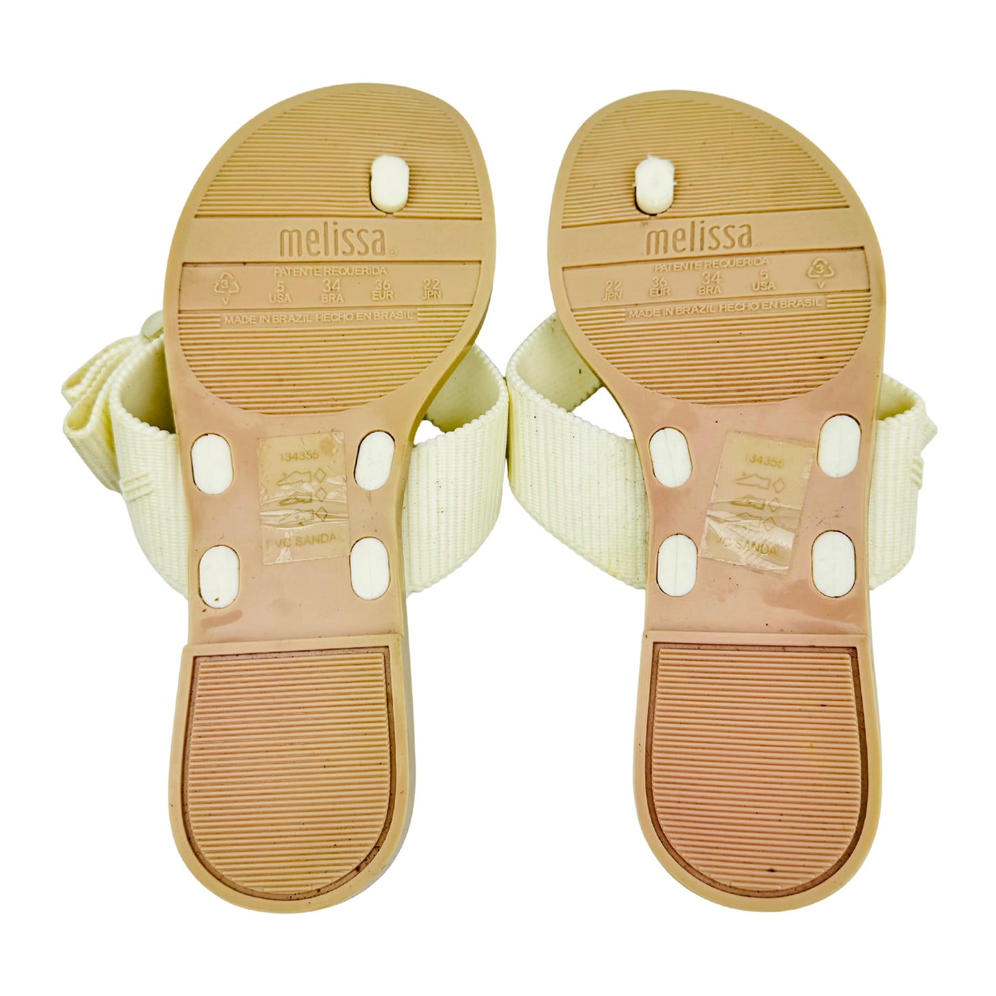 Melissa X Jason Wu Off-White Flip Flops (Size 36)