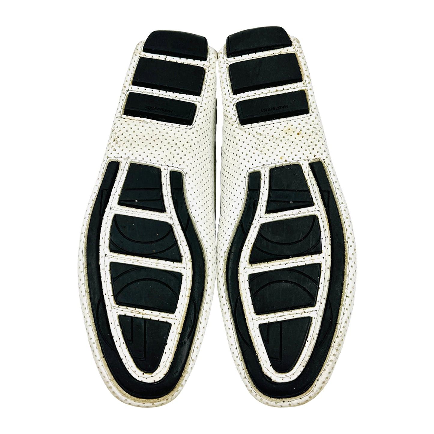 Dolce & Gabbana Men's White Perforated Leather Loafers (Size 41/41.5)