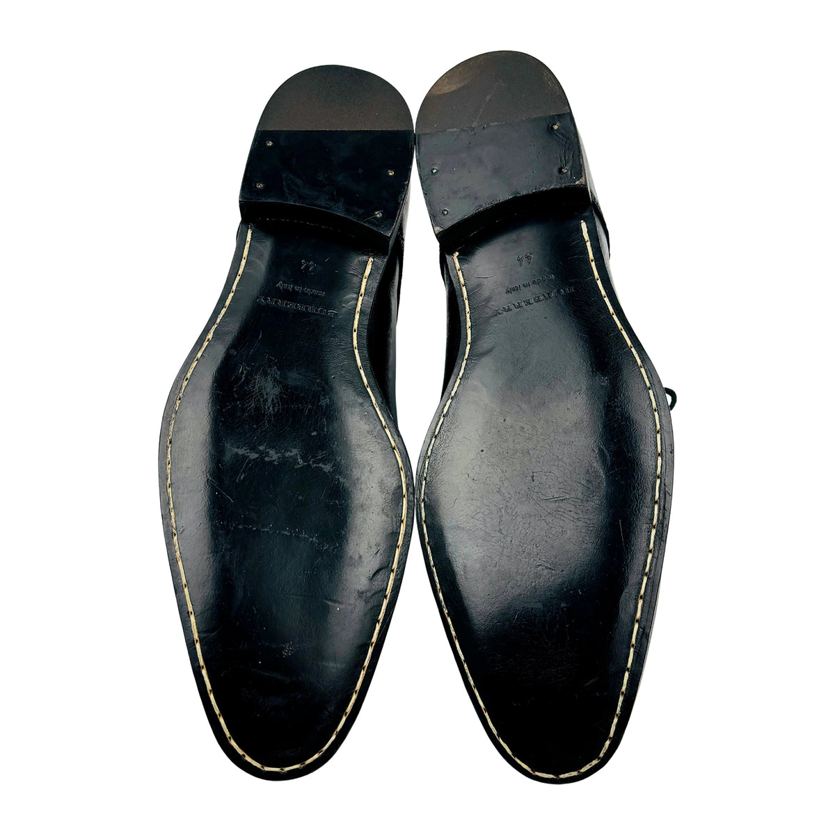 Burberry Men's Black Leather Derby Shoes (Size 43/43.5)