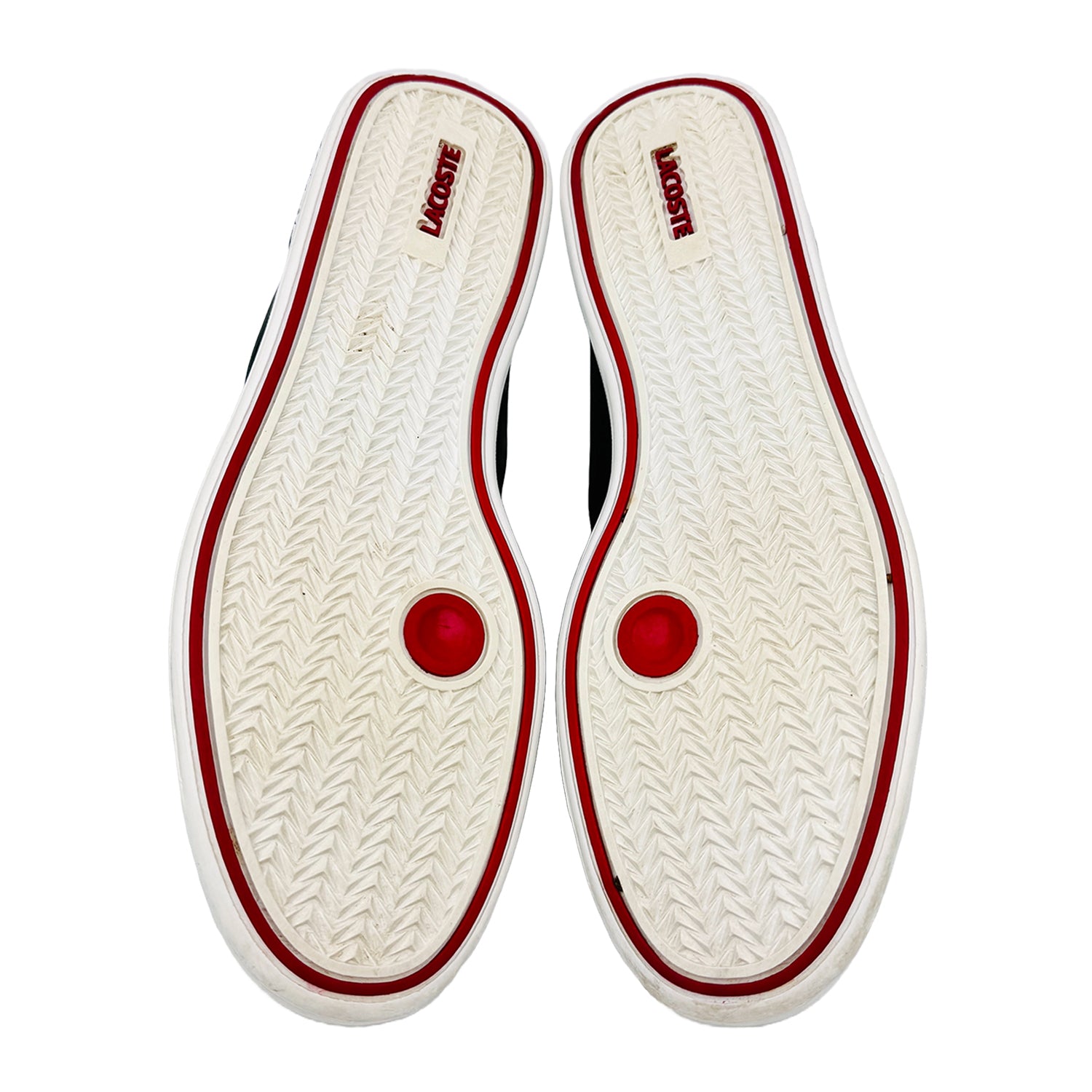 Outsole image of Lacoste Men's Black and White Graduate Sneakers (Size 42) - 7-31SPM009602