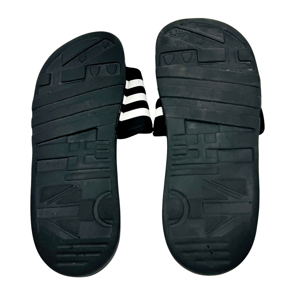 Adidas Adissage 'Core Black' Slides (Size 40.5) - 087609