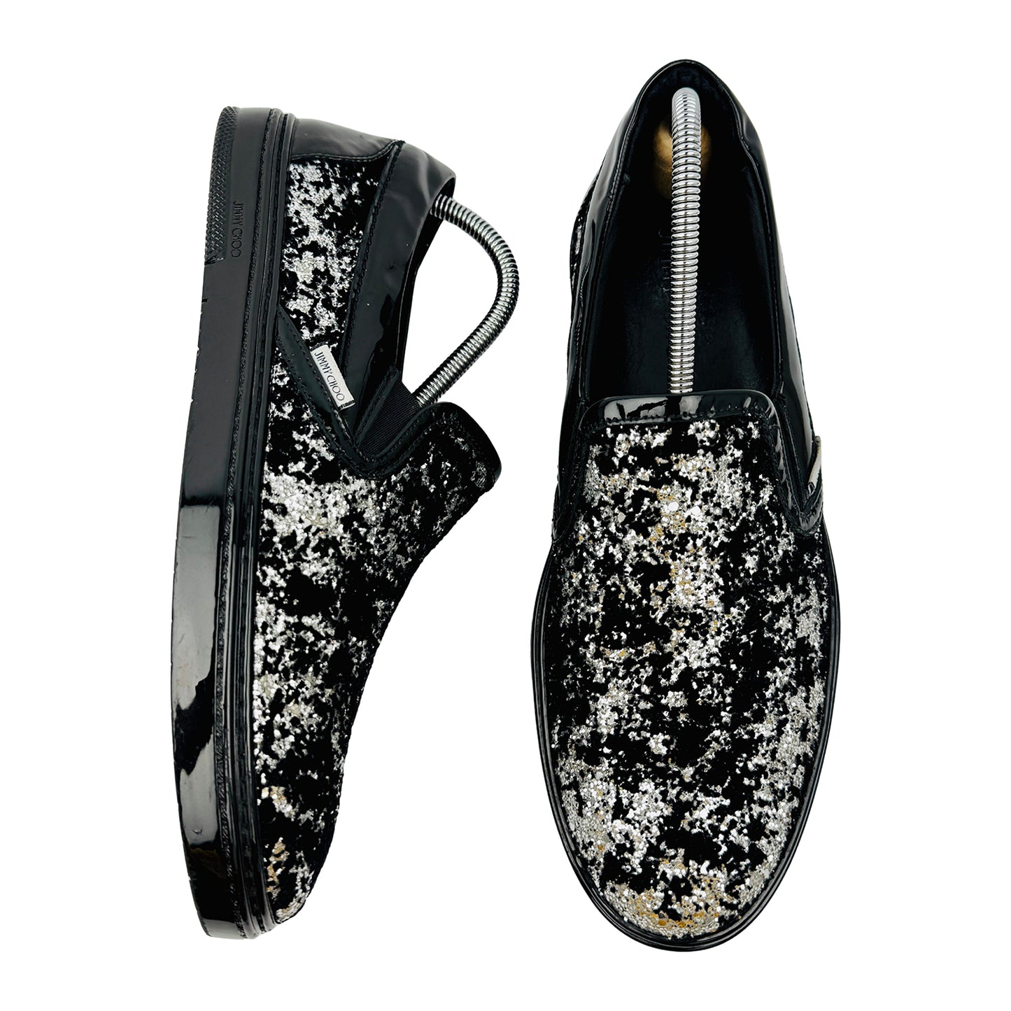 Jimmy Choo Black Patent Leather Trim Shoes (Size 42.5/43)