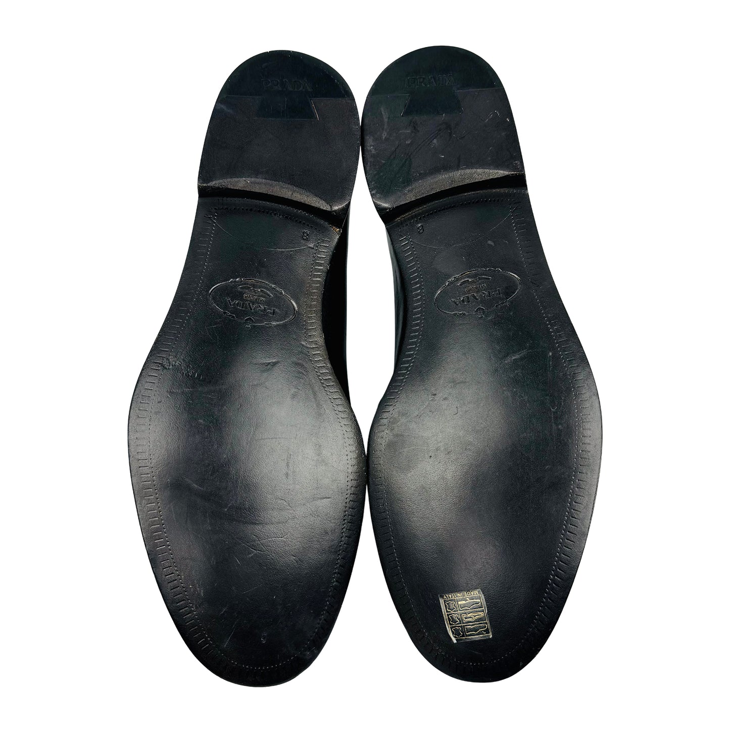 Prada Men's Black Leather Oxfords (Size 42.5) - DNC 099