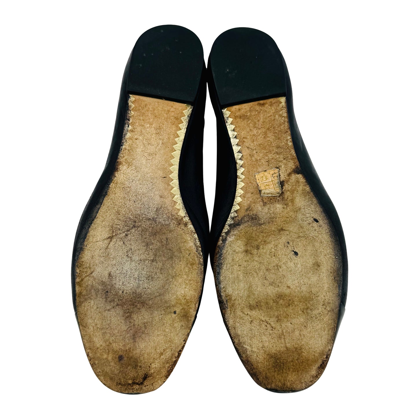 Tory Burch Women's Navy Leather Ballet Flats (Size 38/38.5)