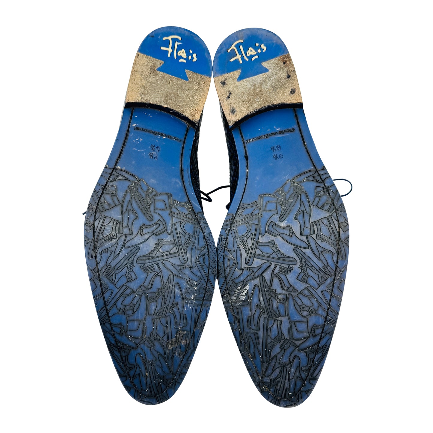 Floris van Bommel Snake Textured Derby Shoes (Size 44/44.5)