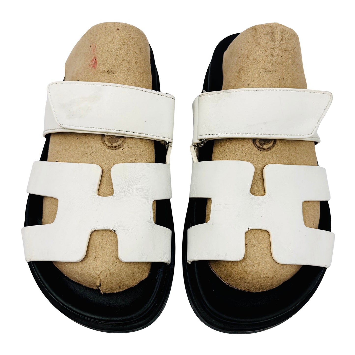 Hermes Chypre Black White Slippers (Size 38/39) - FR211114Z