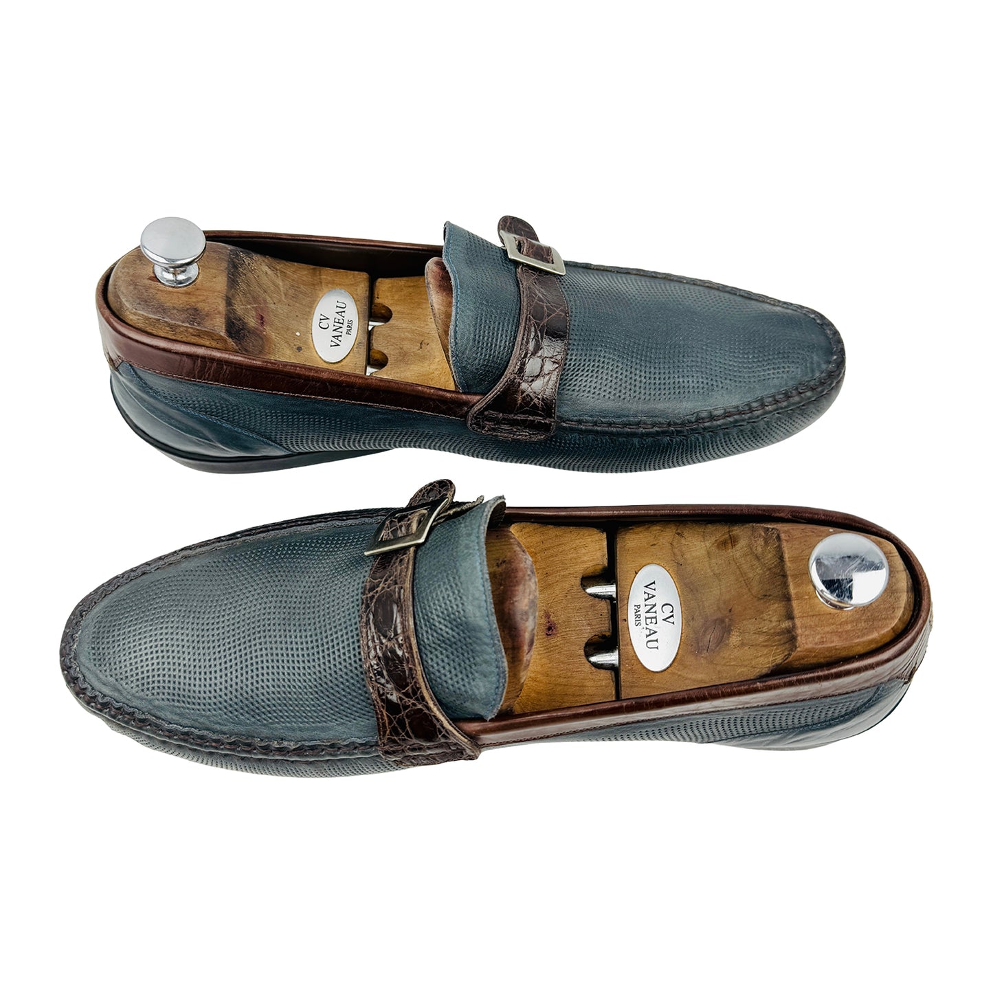 Mezlan Men's Teal Blue Loafers (Size 44/44.5)
