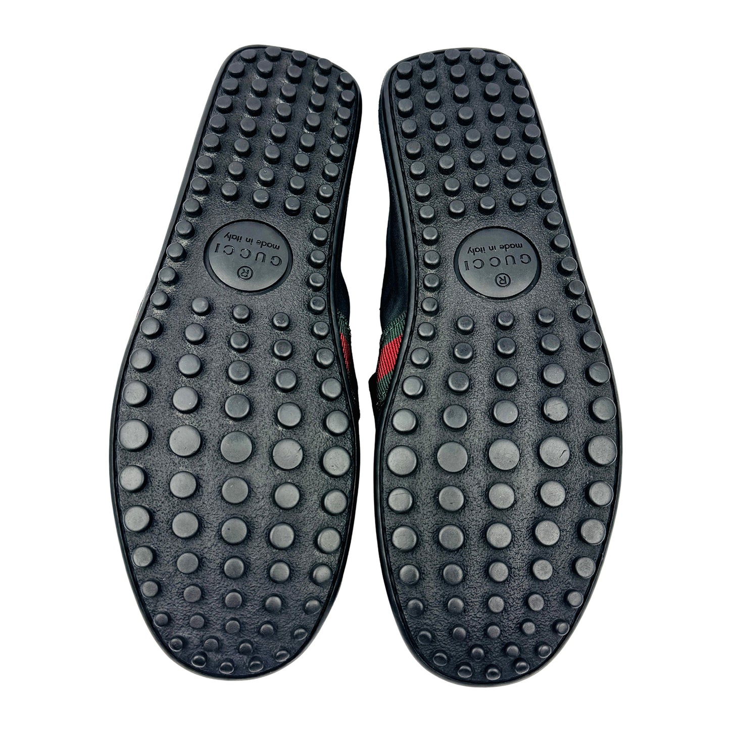 Skip ----- Gucci Web Bee Driving Loafers (Size 39/39.5) - 407635