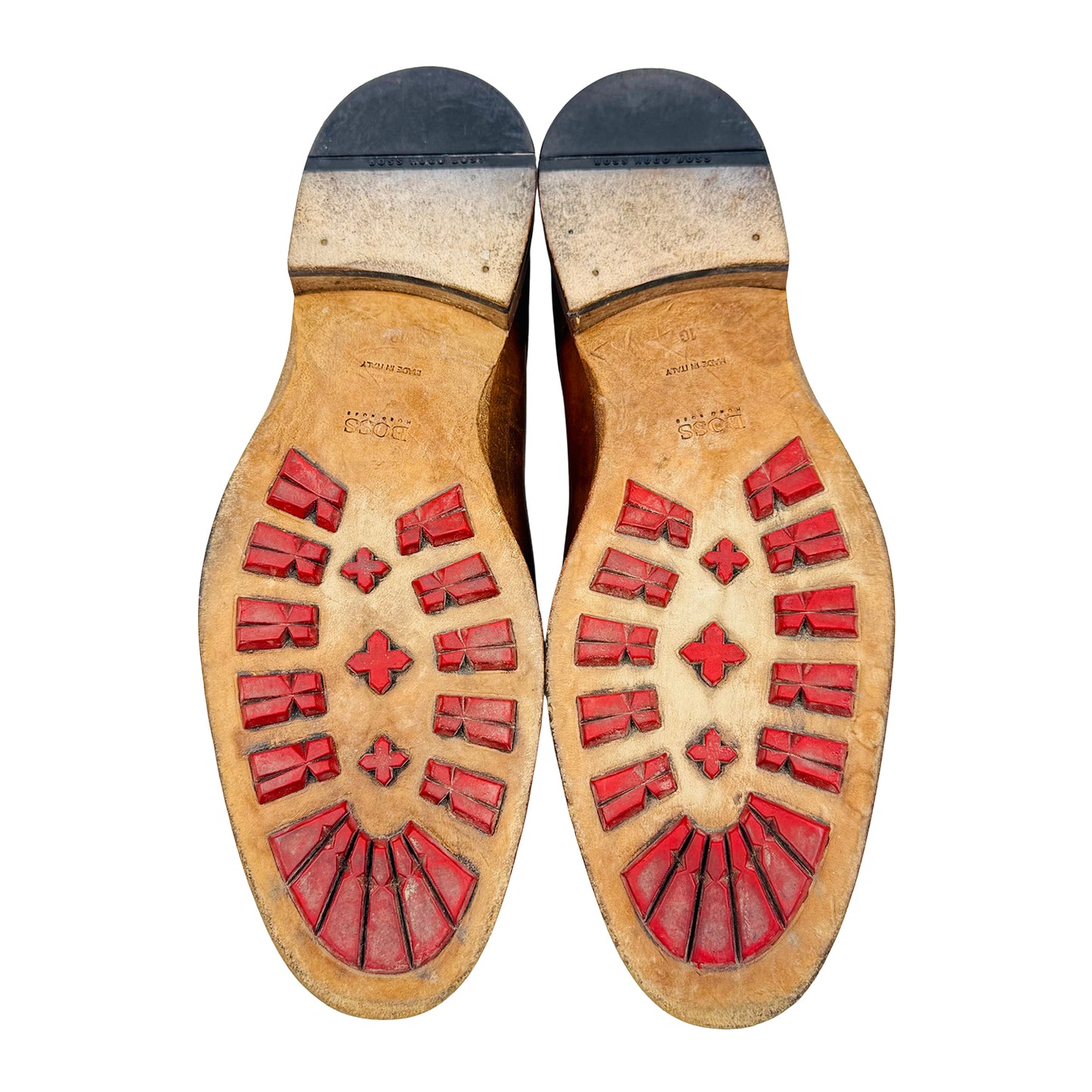 Hugo Boss Men's Brown Monk Strap Leather Shoes (Size 44/44.5)