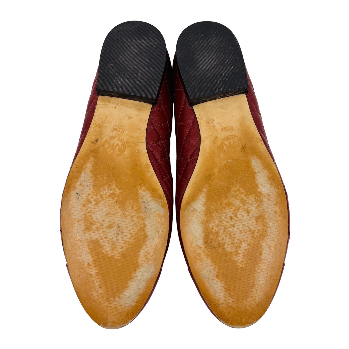 Michael Kors 'Deep Red' Leather Flats (Size 38.5)