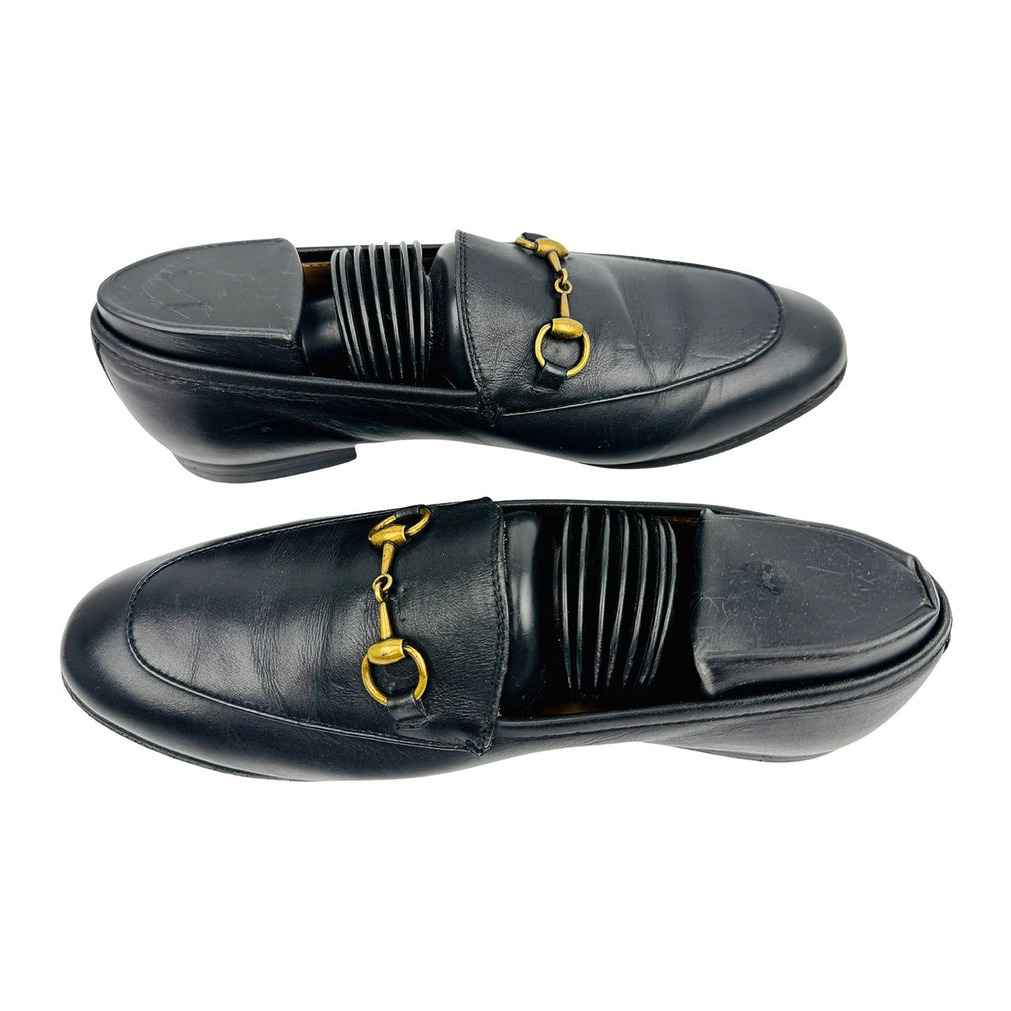 Gucci Brixton Black Horsebit Loafers (Size 37)