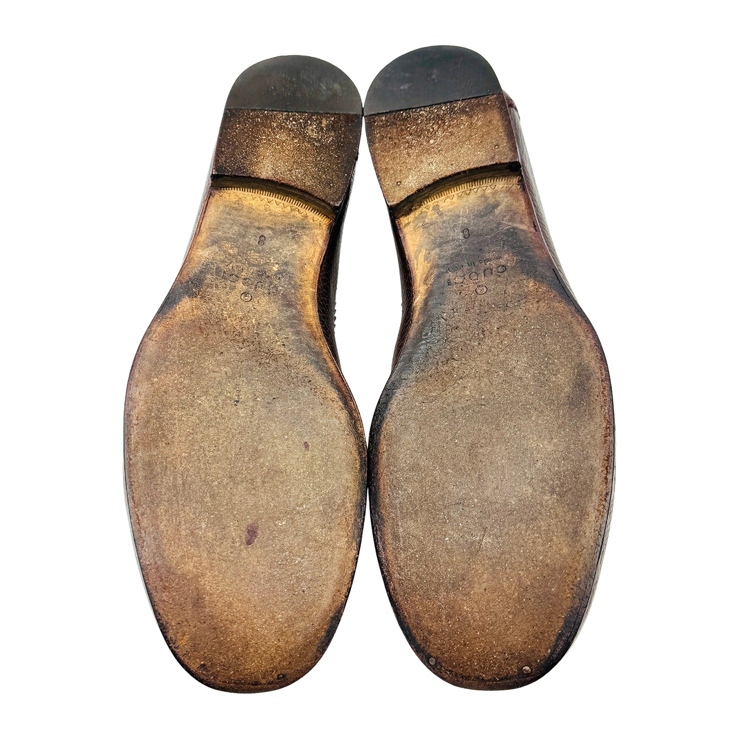 Gucci Men's Bamboo Leather Horsebit Loafers (Size 42.5)