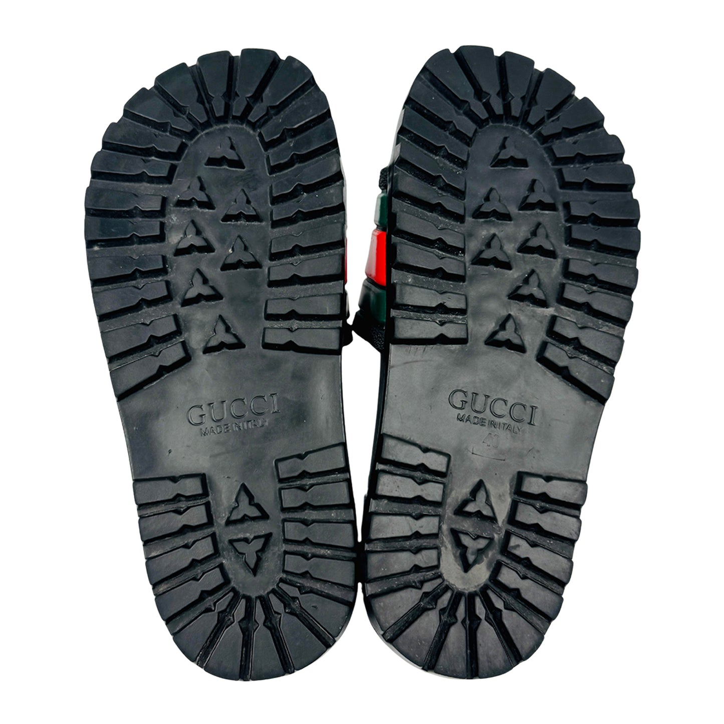 Gucci Men's Green Rubber Italian Slides (Size 40/41)