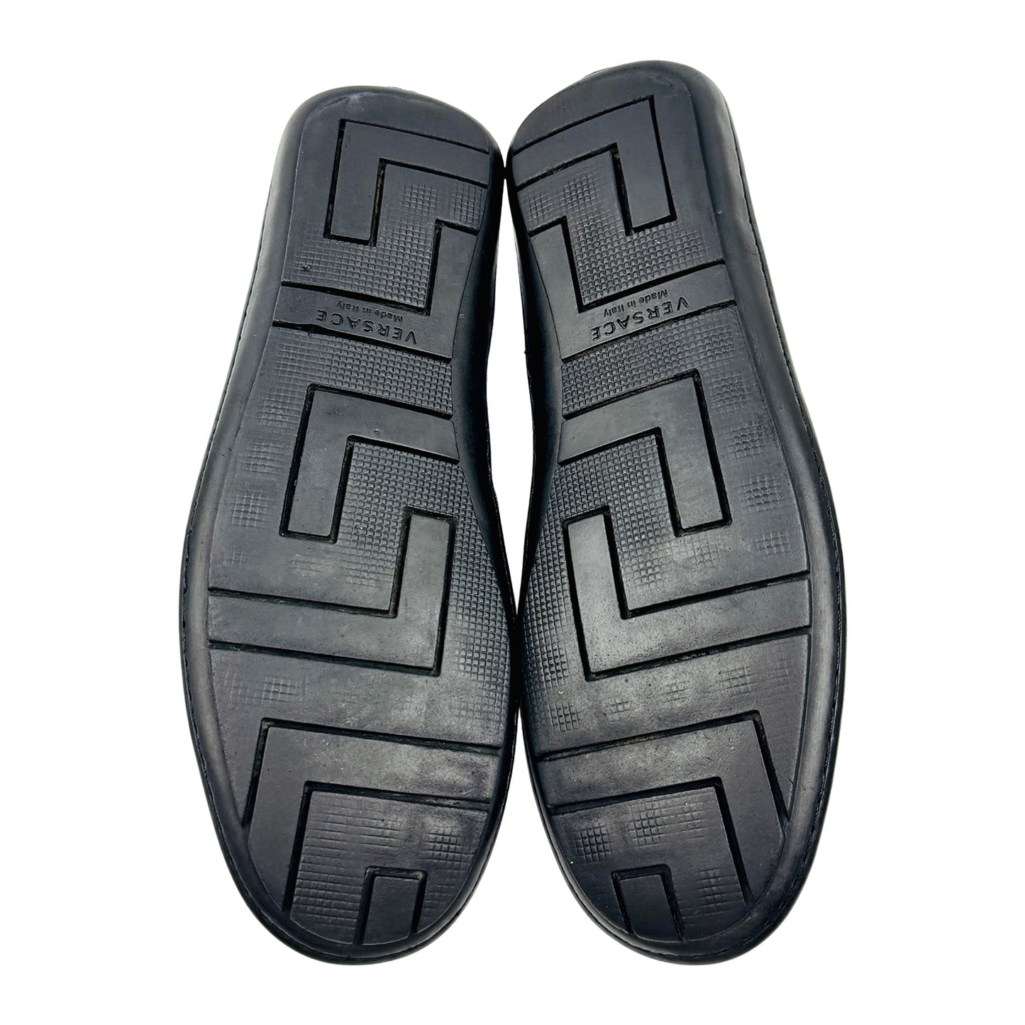 Versace Medusa Croc Embossed Leather Loafers (Size 42) - DSU5162