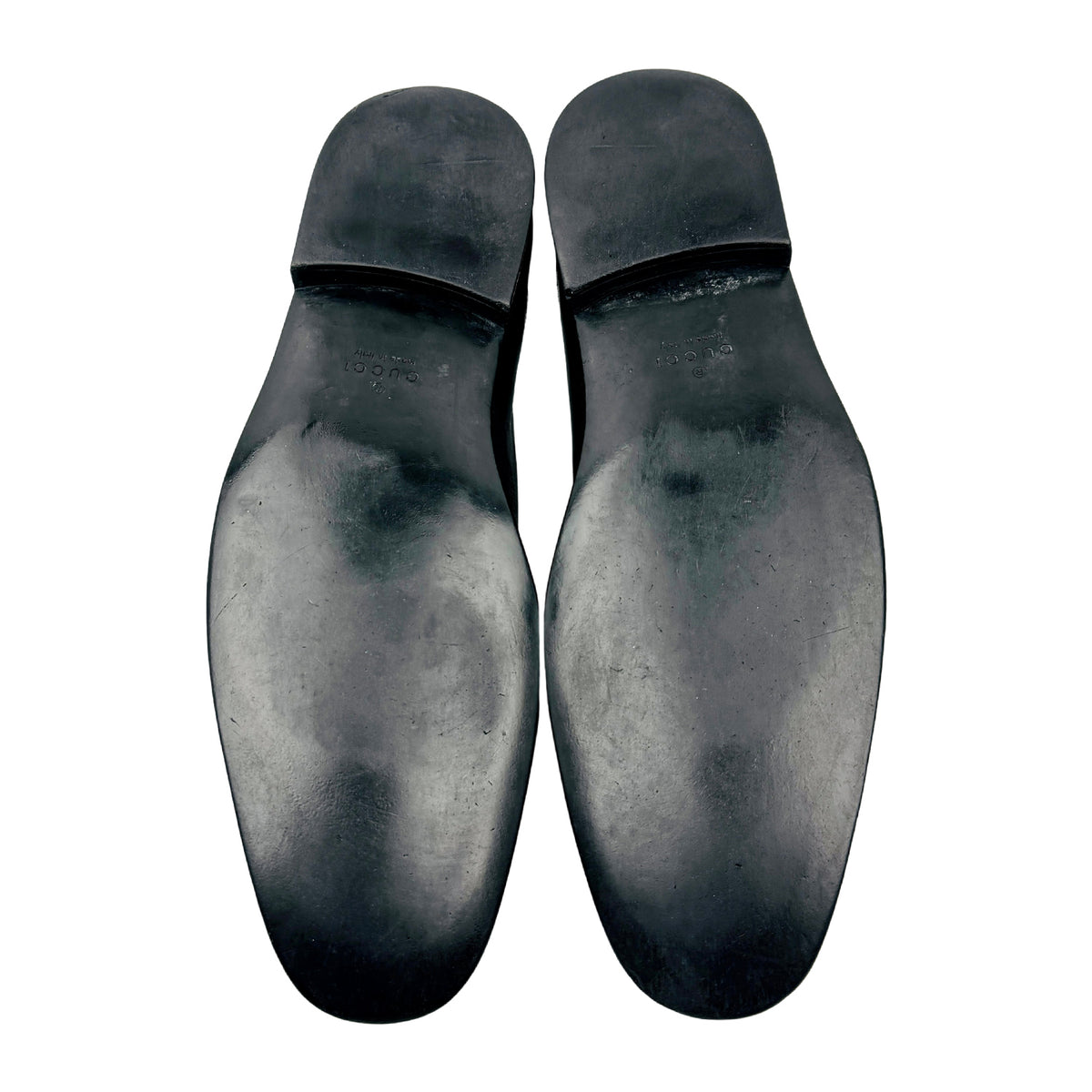 Gucci Men's Black Leather Horsebit Loafers (Size 44.5)