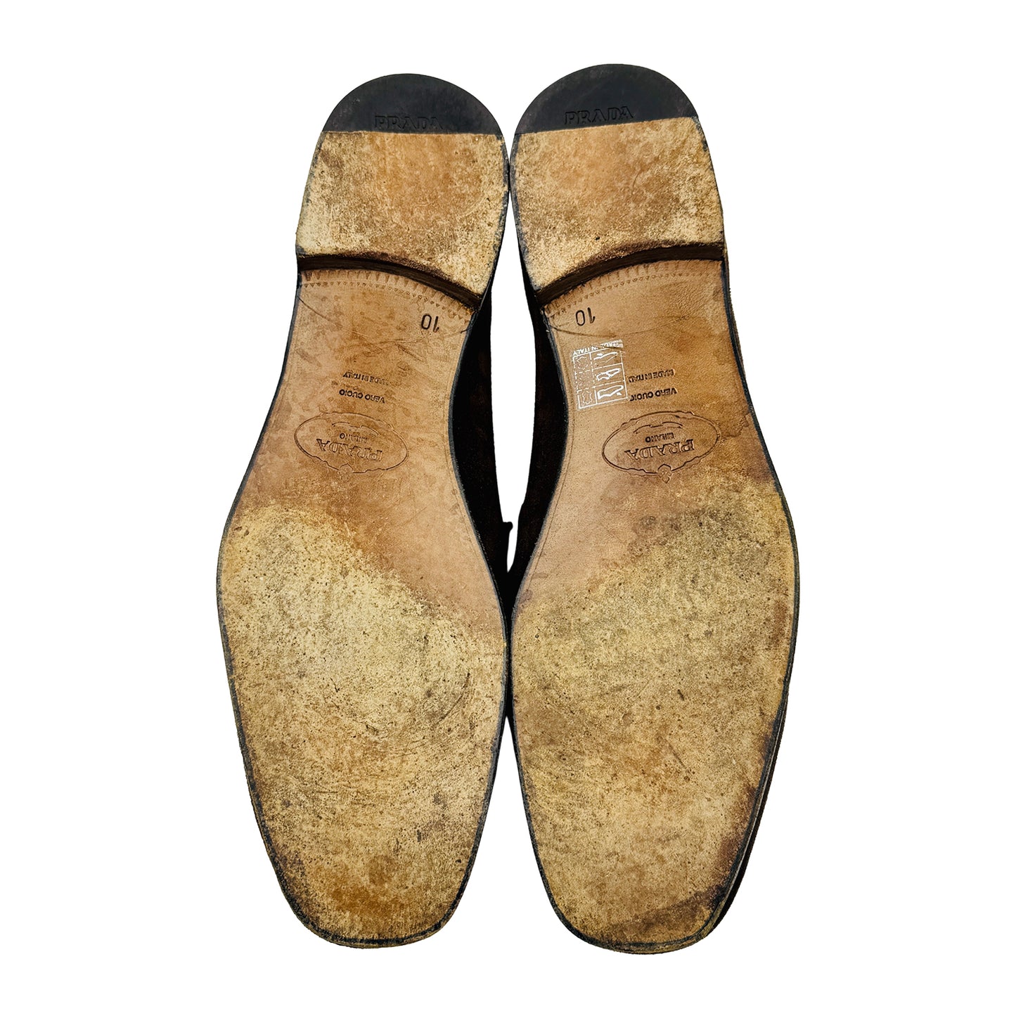 Prada Men's Brown Suede Penny Loafers (Size 44.5)