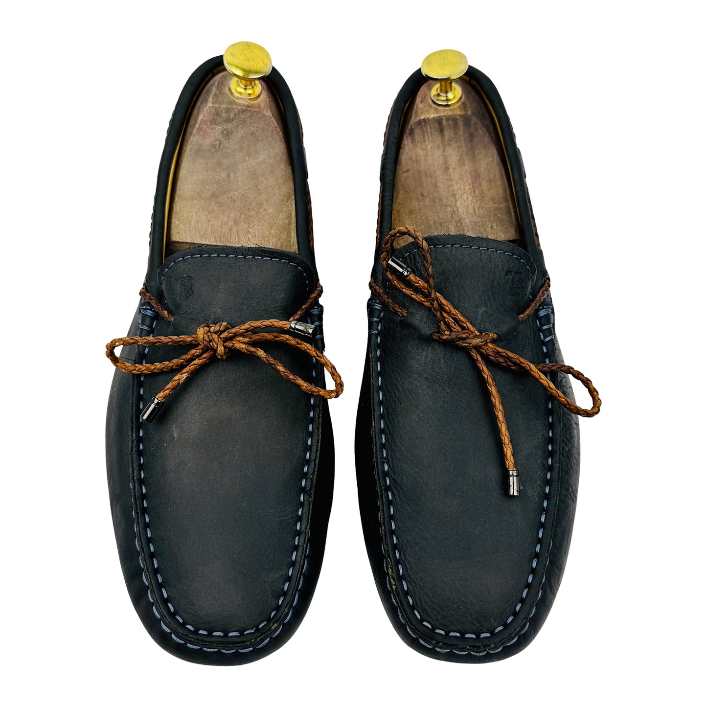 Tod’s Men's Navy Leather Driving Loafers (Size 42)