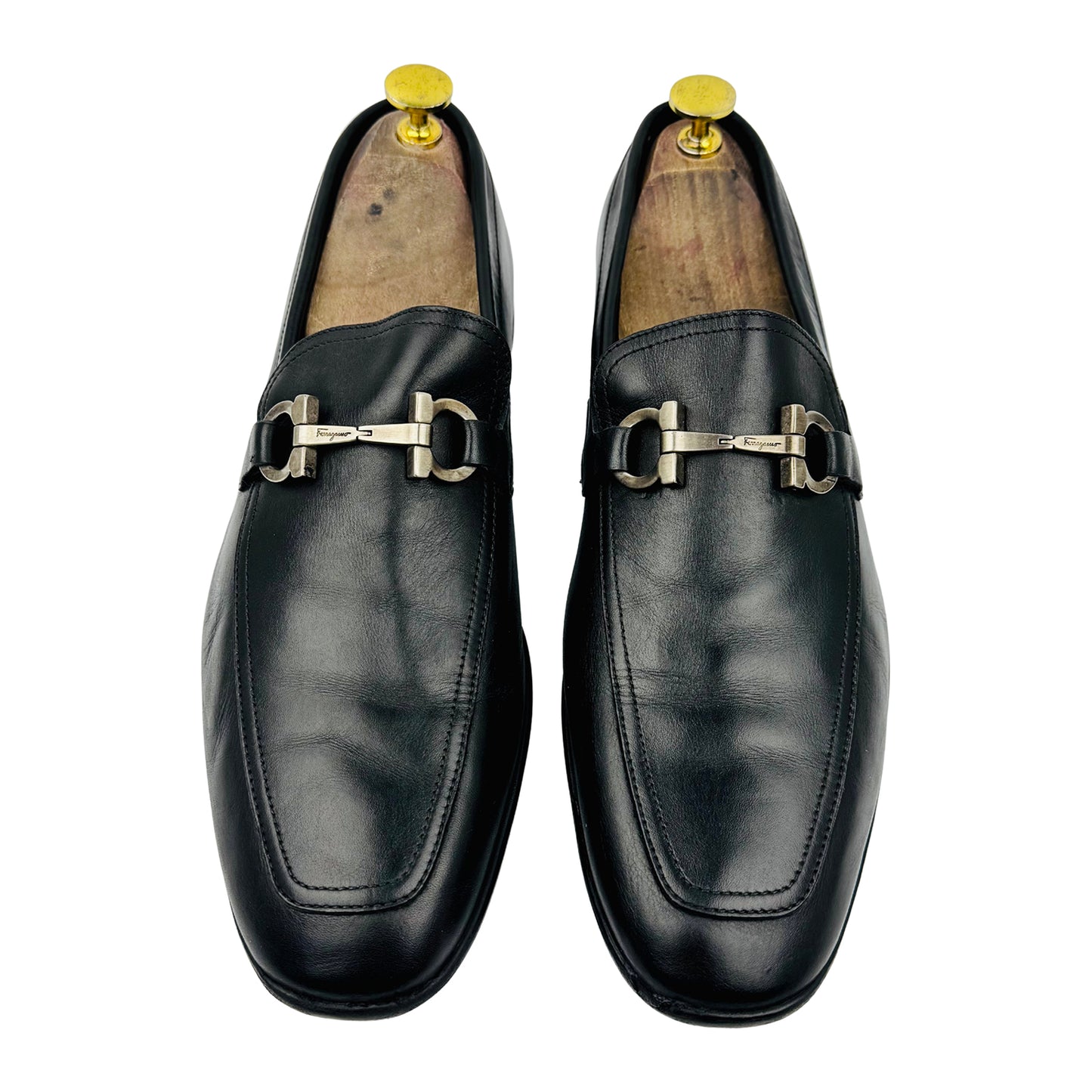 Salvatore Ferragamo Black Gancini Bit Loafer (Size 42.5)